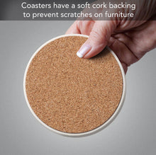Load image into Gallery viewer, Autumn Floral Coasters in Wood Holder
