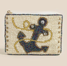 Load image into Gallery viewer, Anchor Seed Beaded Coin Purse
