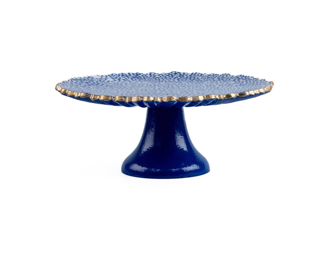 Blue Shagreen Cake Stand