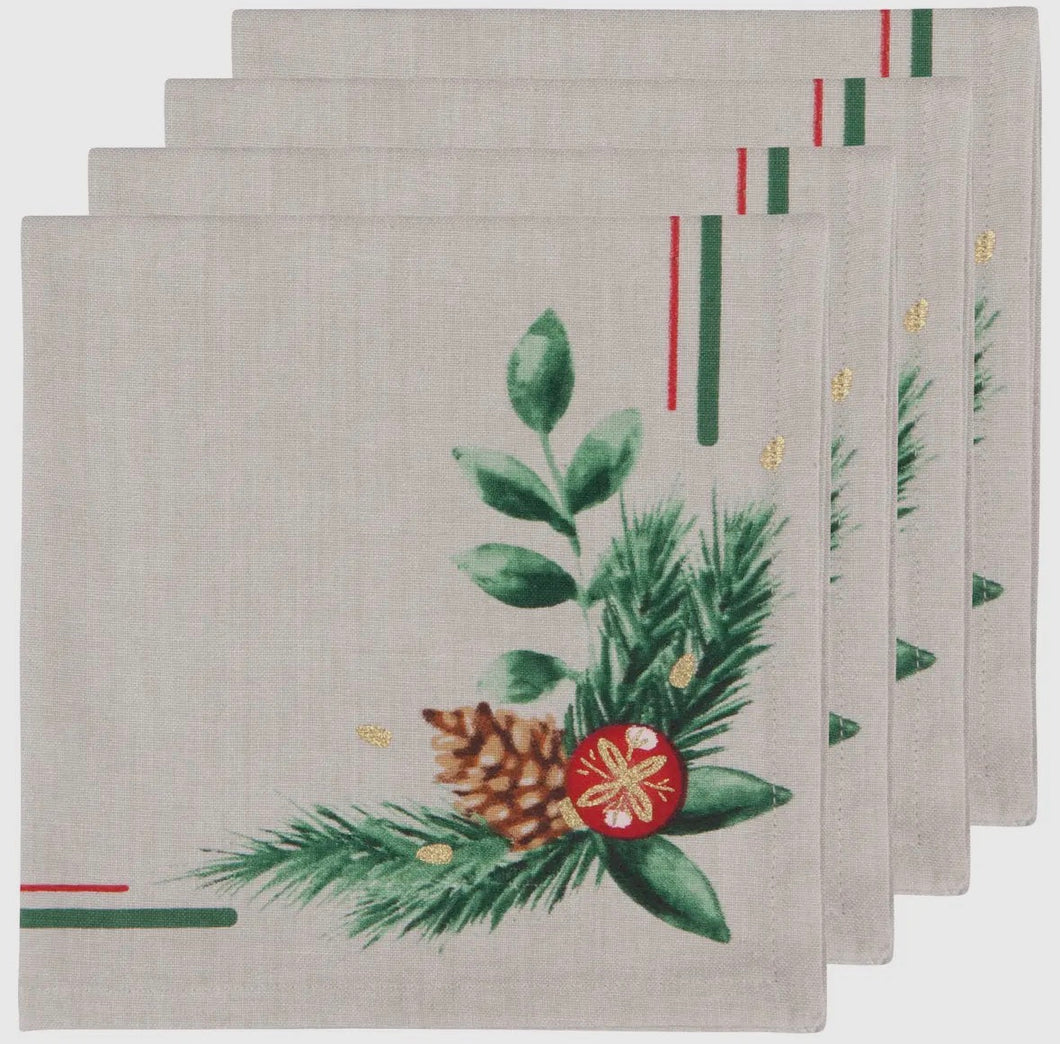 Deck The Halls Napkin Set of 4