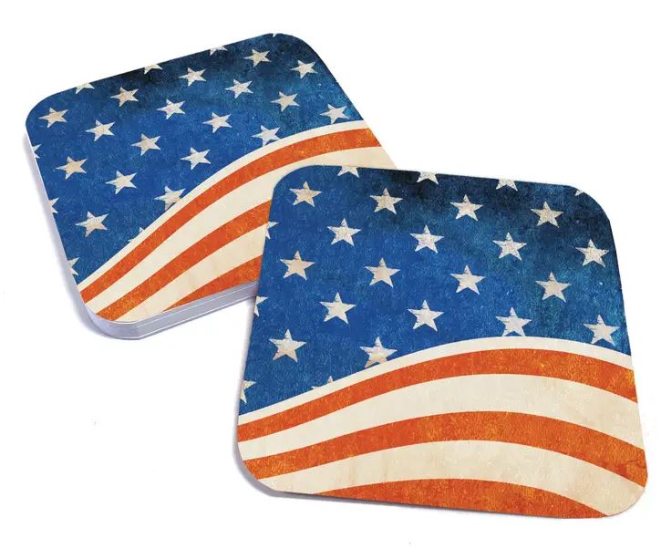 American Flag Paper Coasters 20 Ct