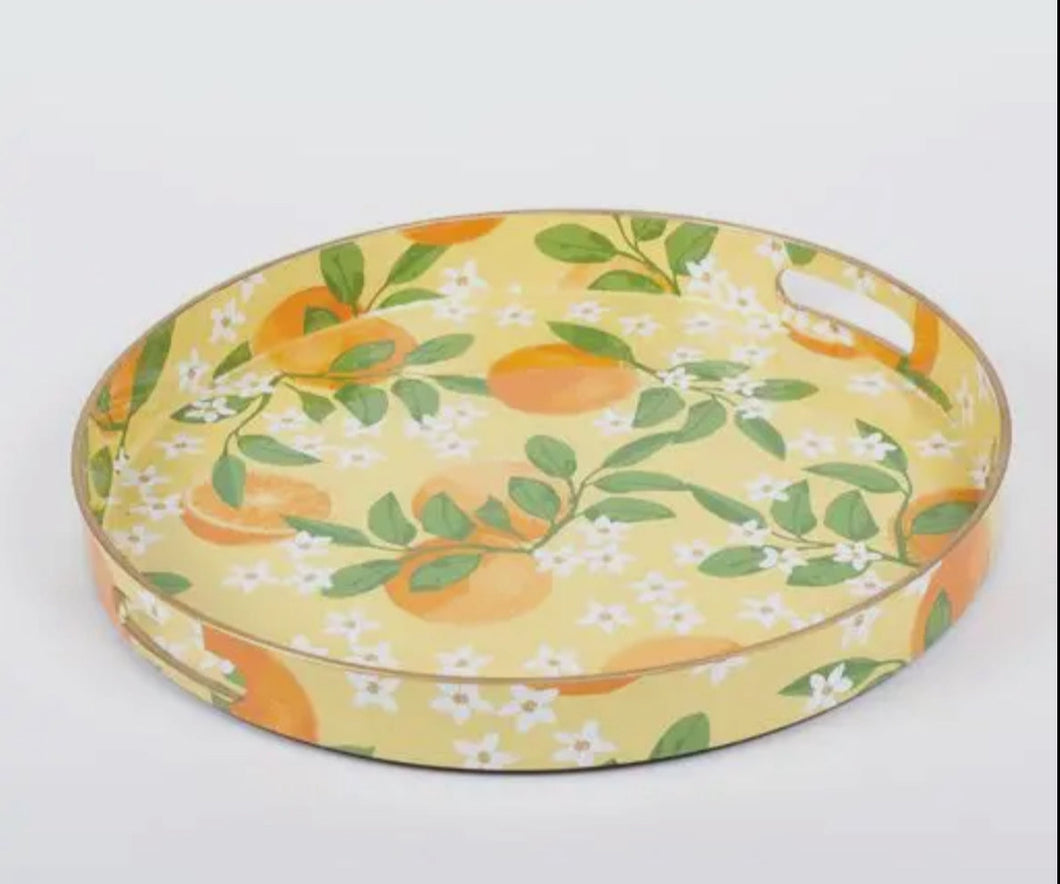 Orange Grove Round Tray