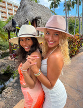 Load image into Gallery viewer, Two-Tone Leather Cord Panama Hat Collection
