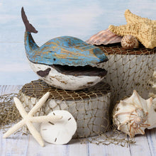 Load image into Gallery viewer, Wooden Blue Whale Sitter
