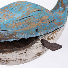 Load image into Gallery viewer, Wooden Blue Whale Sitter
