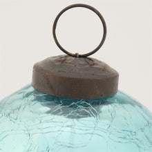 Load image into Gallery viewer, Blue Ball Glass Ornament
