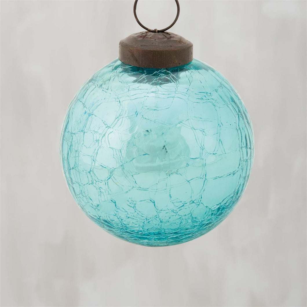 Blue Ball Glass Ornament