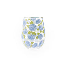 Load image into Gallery viewer, Hydrangea Stemless Wine Glass
