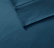 Load image into Gallery viewer, Teal 6-Piece Cotton-Blend Sateen King Sheet Set
