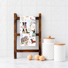 Load image into Gallery viewer, Patriotic Dogs Flour Sack Dish Towel
