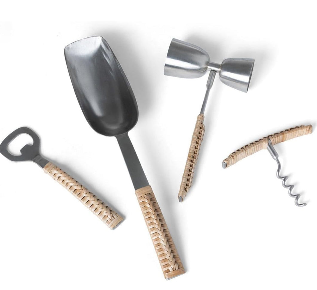 Hand-Woven Bamboo Bar Tool Collection