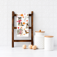 Load image into Gallery viewer, Cozy Fall Dogs Kitchen Dish Towel
