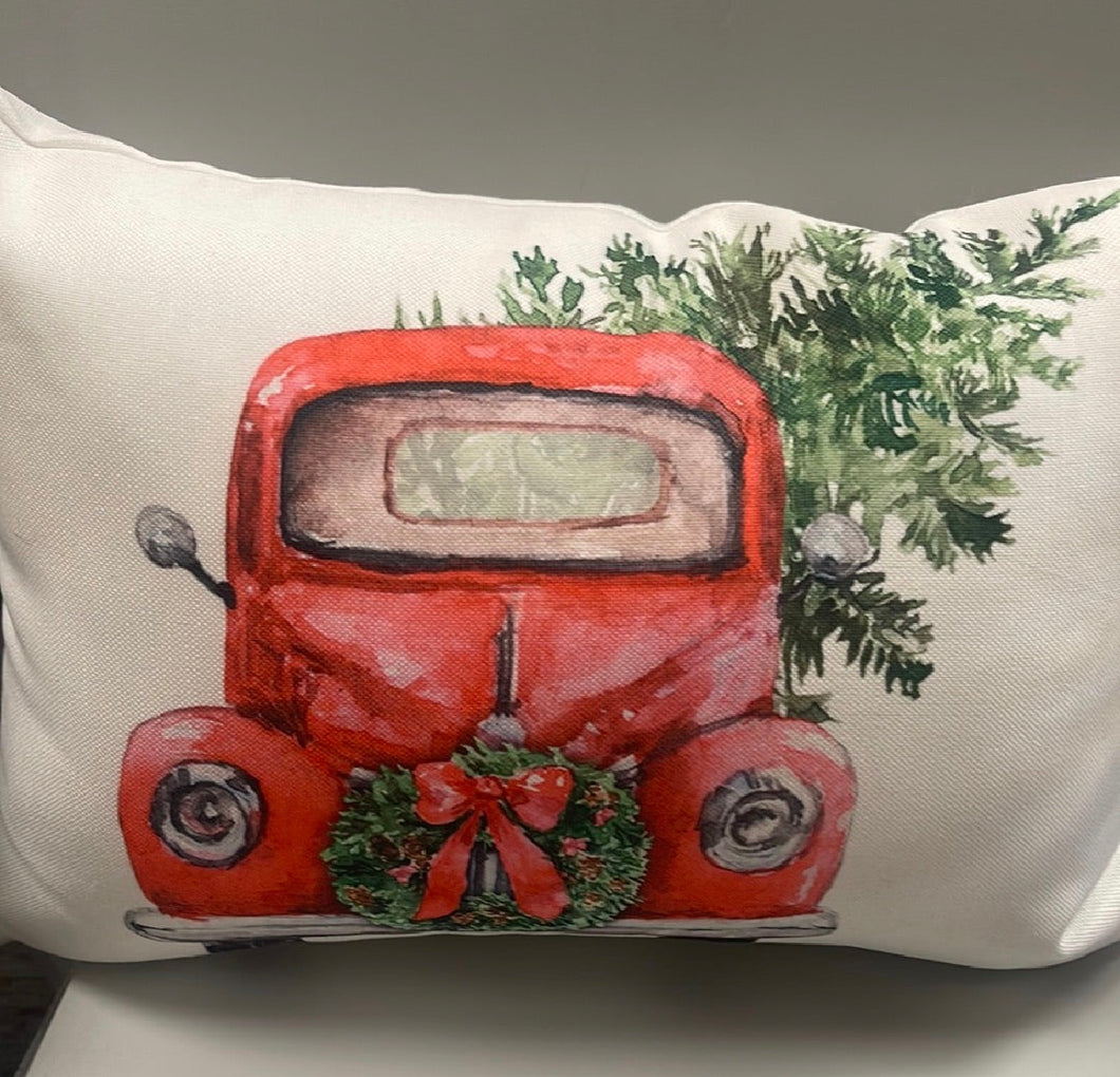 Christmas Truck Pillow