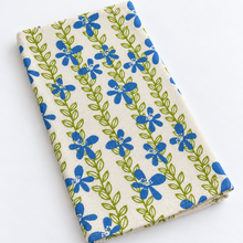 Load image into Gallery viewer, Hand Printed Floral Vine Dish Towel
