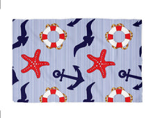 Load image into Gallery viewer, Nautical Beach Kitchen Waffle Towel
