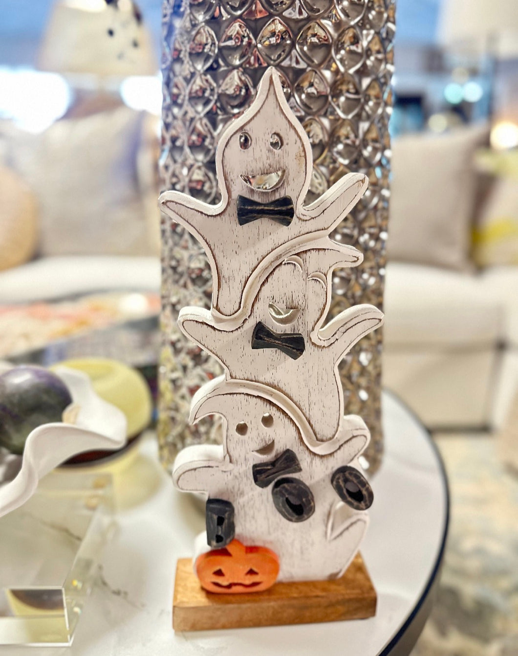 Stacked Ghost Decor