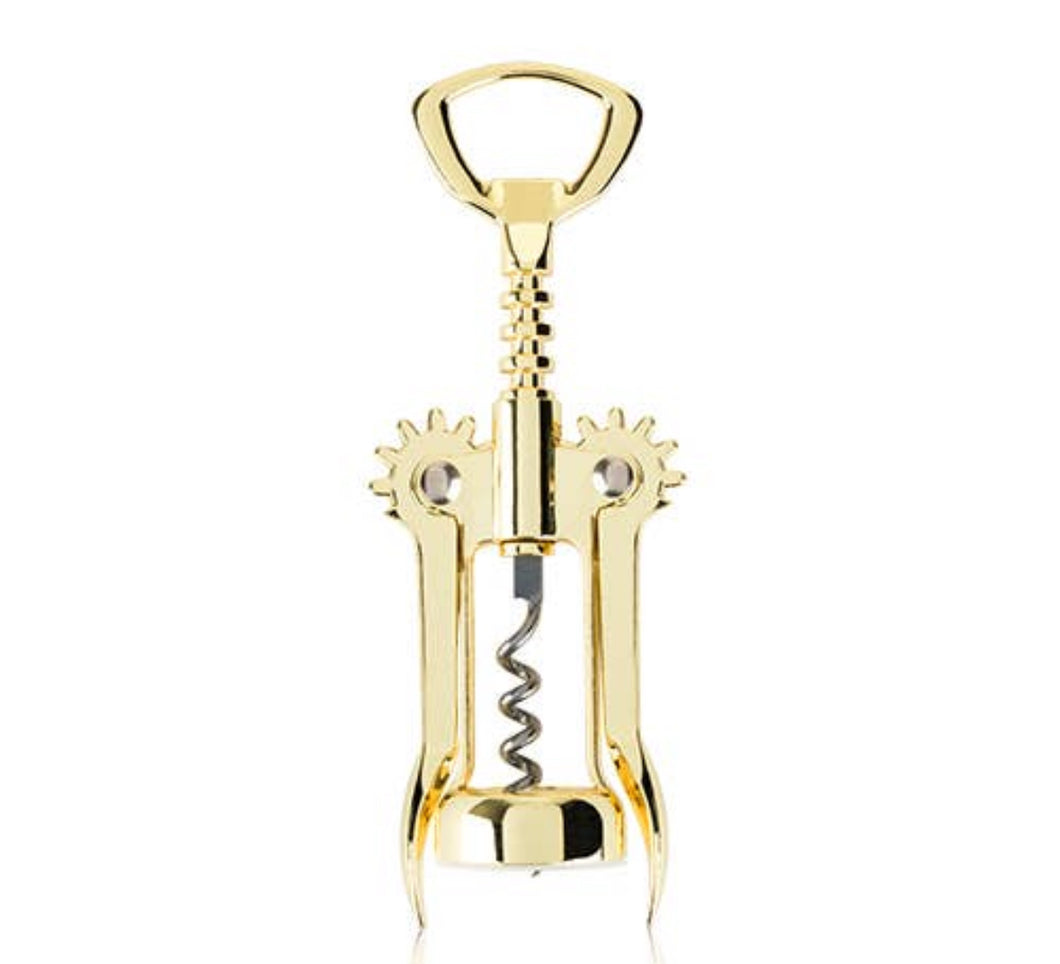 Gold-Plated Winged Corkscrew & Bottle Opener