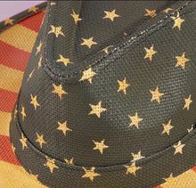 Load image into Gallery viewer, Vintage Distressed Stars &amp; Stripes Paper Hat
