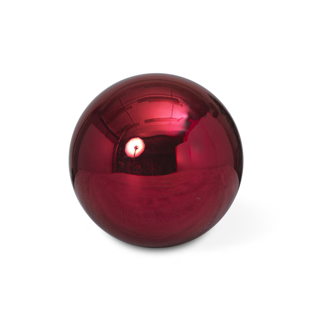 Red Mercury Iridescent Glass Gazing Ball