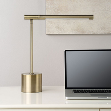 Load image into Gallery viewer, Contemporary Brass Desk Lamp
