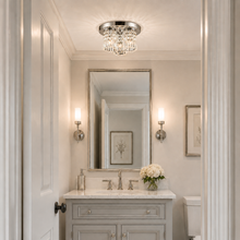 Load image into Gallery viewer, Crystal 3 Light Flush Mount in Polished Chrome
