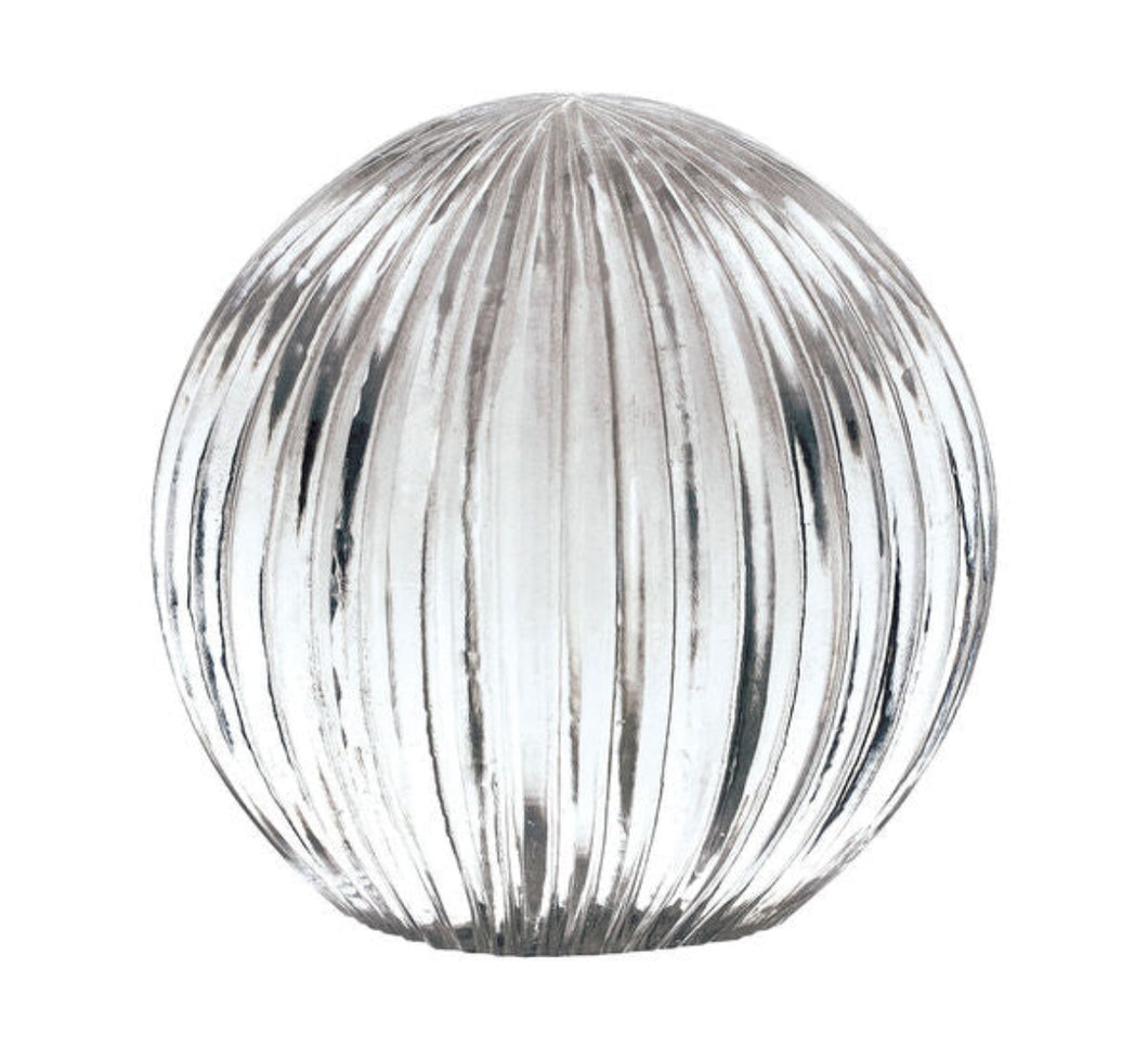 Ribbed Glass Globe
