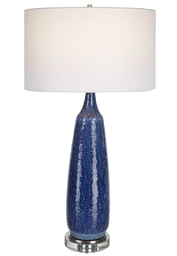 Cobalt Blue Glaze Table Lamp