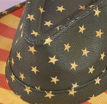 Load image into Gallery viewer, Vintage Distressed Stars &amp; Stripes Paper Hat

