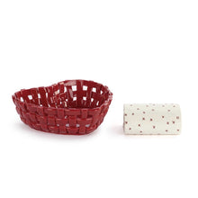 Load image into Gallery viewer, Red Heart Bread Basket w/ Towel
