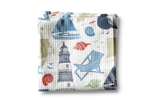 Load image into Gallery viewer, Nautical Lighthouse Kitchen Waffle Towel
