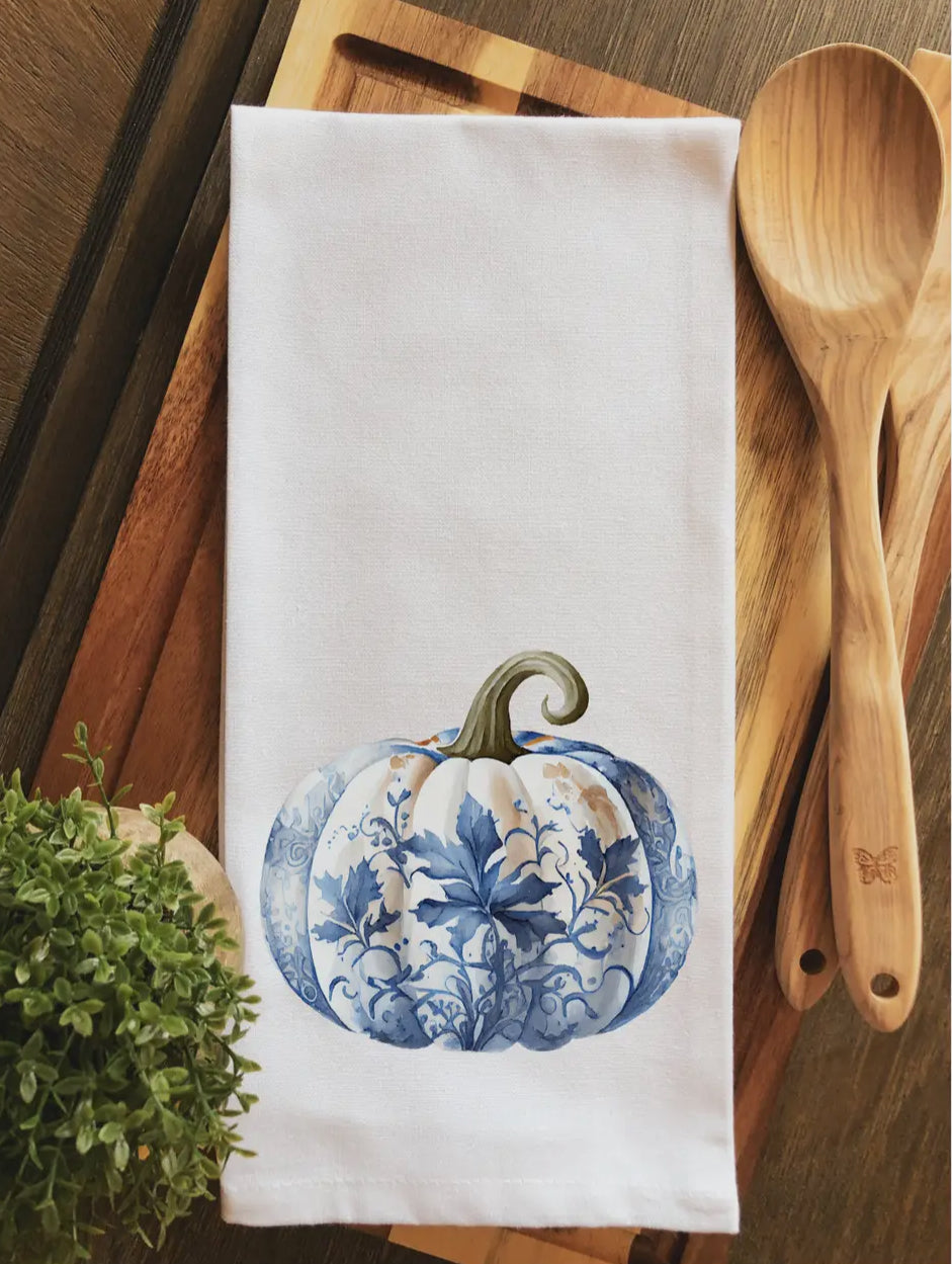 Chinoiserie Pumpkin Tea Towel