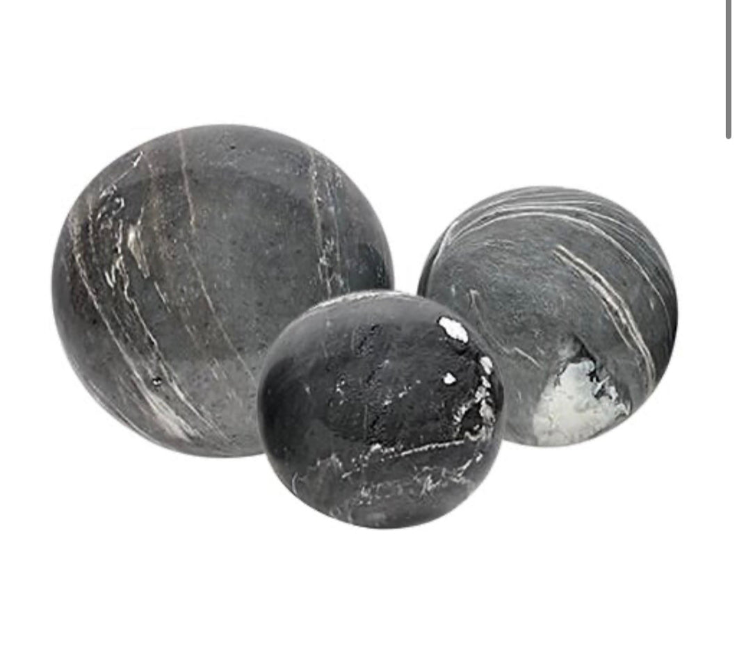 Marble-Look Orb Balls Set/3