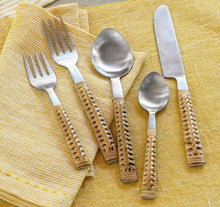 Load image into Gallery viewer, Handmade Woven Bamboo Cutlery Flatware
