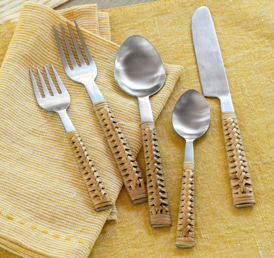 Handmade Woven Bamboo Cutlery Flatware