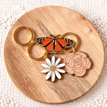 Load image into Gallery viewer, Monarch Butterfly Metal Keychain
