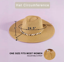 Load image into Gallery viewer, Beaded Band Cowrie Shell Cowboy Hat
