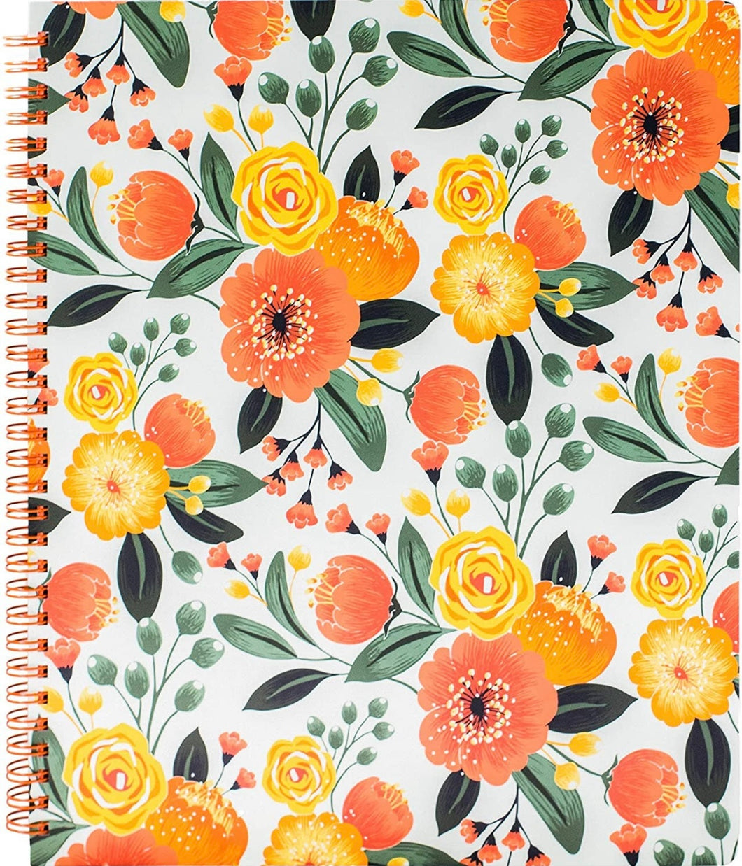 Orange Floral Notebook