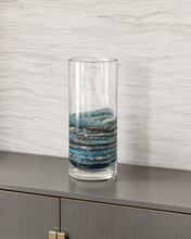 Load image into Gallery viewer, Blue/Clear Tower Vase
