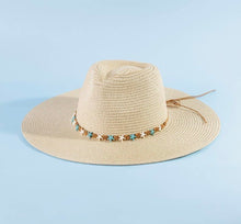 Load image into Gallery viewer, Starfish Beaded Band Straw Hat Collection
