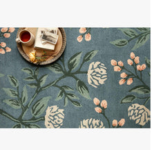Load image into Gallery viewer, Emerald Peonies Wool Rug
