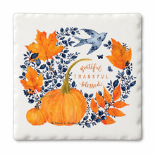 Load image into Gallery viewer, Autumn Blues Coasters- S/4

