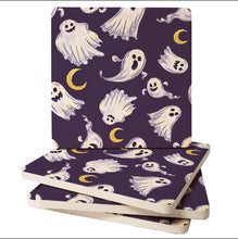 Load image into Gallery viewer, Ghosts Stone Coasters- S/4
