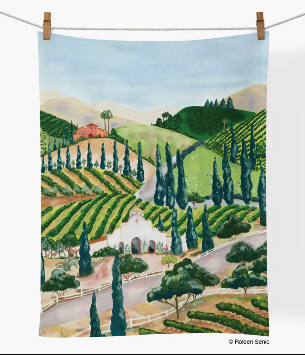 Vineyard Cotton Tea Towel