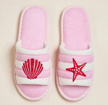 Load image into Gallery viewer, Pink Starfish/Shell Indoor Slipper Collection
