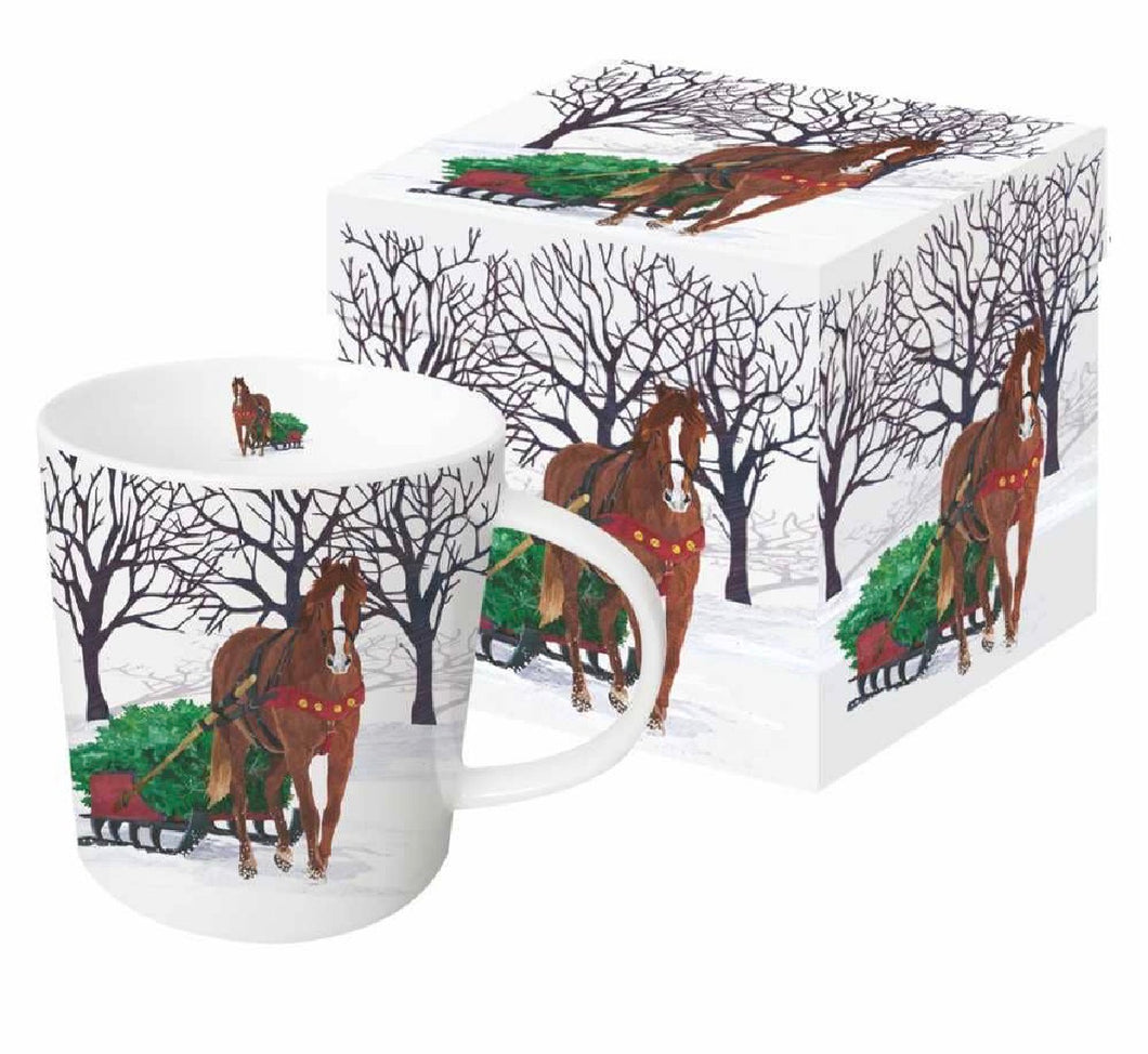 Horse Sleigh Mug-In-A-Box
