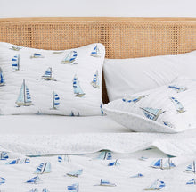 Load image into Gallery viewer, Sailboat King Quilt &amp; Sham Set
