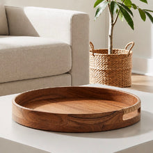 Load image into Gallery viewer, Acacia Round Wood Tray
