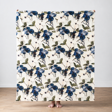 Load image into Gallery viewer, Magnolia Print Velvet Throw
