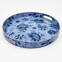 Load image into Gallery viewer, Blue Perennial Round Tray
