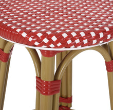 Load image into Gallery viewer, Red French Backless Barstool- S/2
